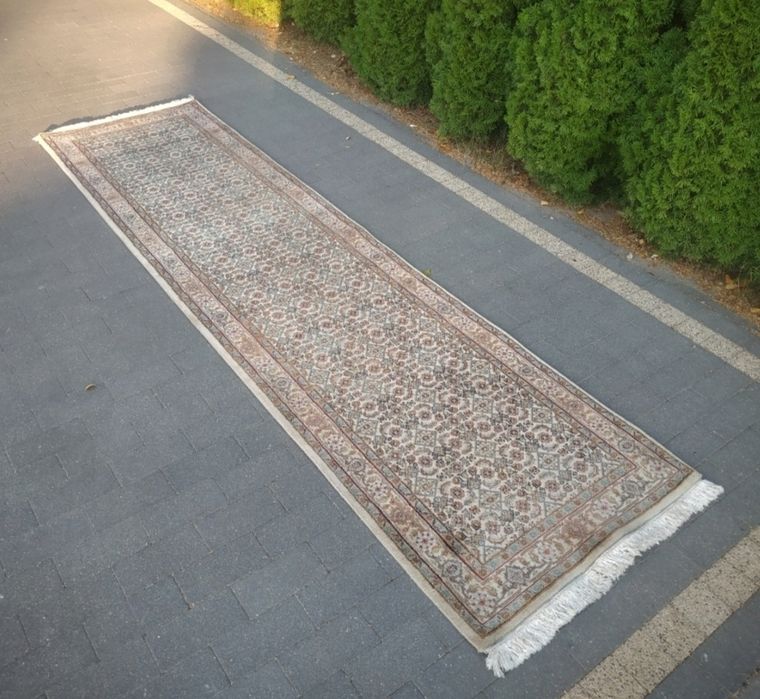 Perski Dywan Herati Wełniany Ręcznie Tkany Chodnik Vintage