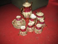serviço de café antigo em porcelana