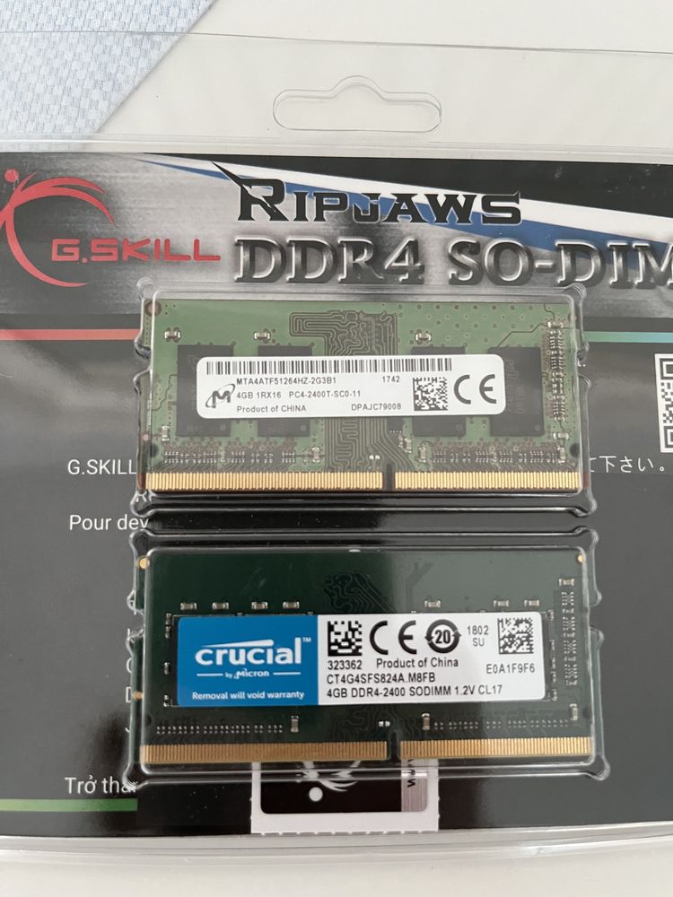 Pamięć do komputera Sodimm ddr4  2x 4gb 2400 mhz