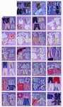 Lote de roupas e sapatos de bebé menina
