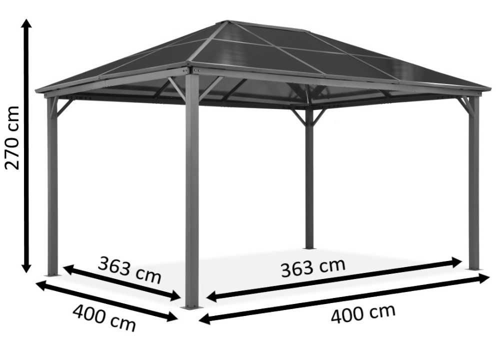ALTANKA OGOROWA 4 x 4 m SOLIDNA z Zasłonami 3 kolory - Darmowa Dostawa