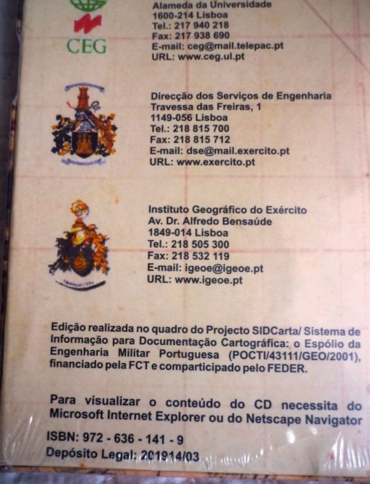 CD-Rom Contributos para a História da cartografia militar portuguesa