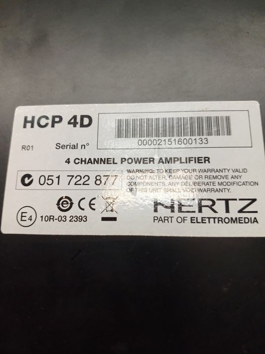 Автоусилитель HERTZ HCP-4D