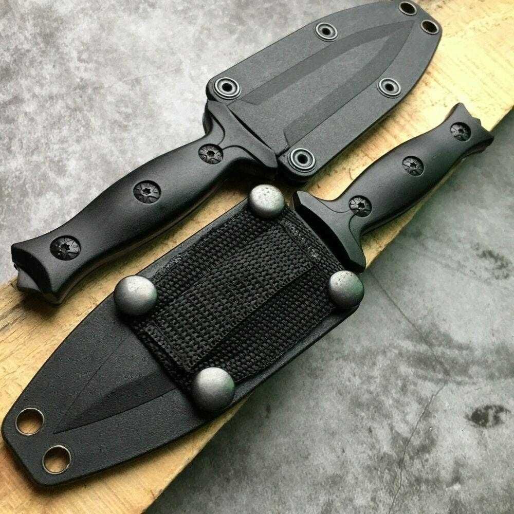 Nóż FullTANG taktyczny SZTYLET + kabura ABS Survival 8CR13 zbijak ND38
