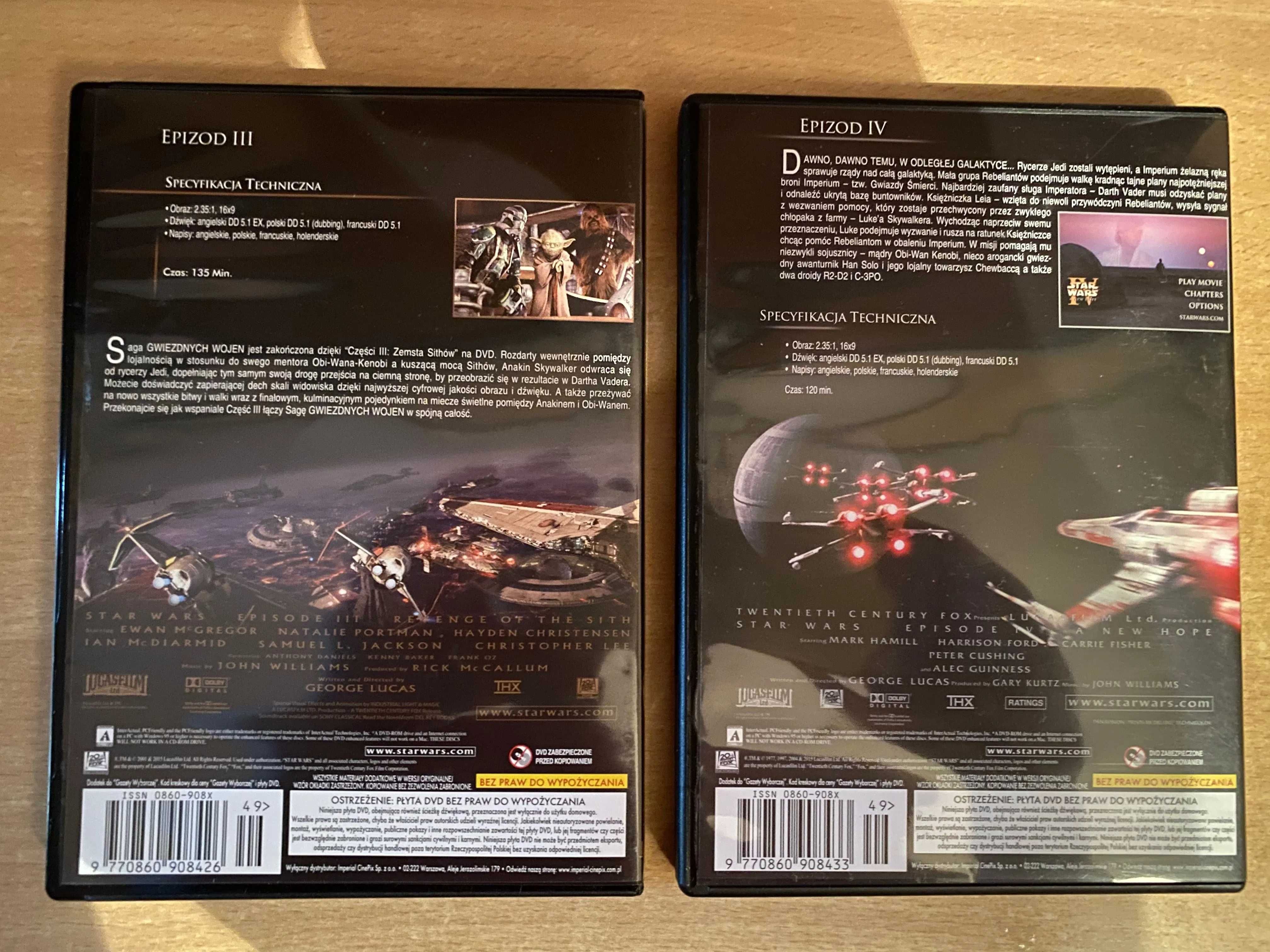 Star Wars I, II, III, IV, V, VI oraz Gwiezdne Wojny Przebudzenie Mocy