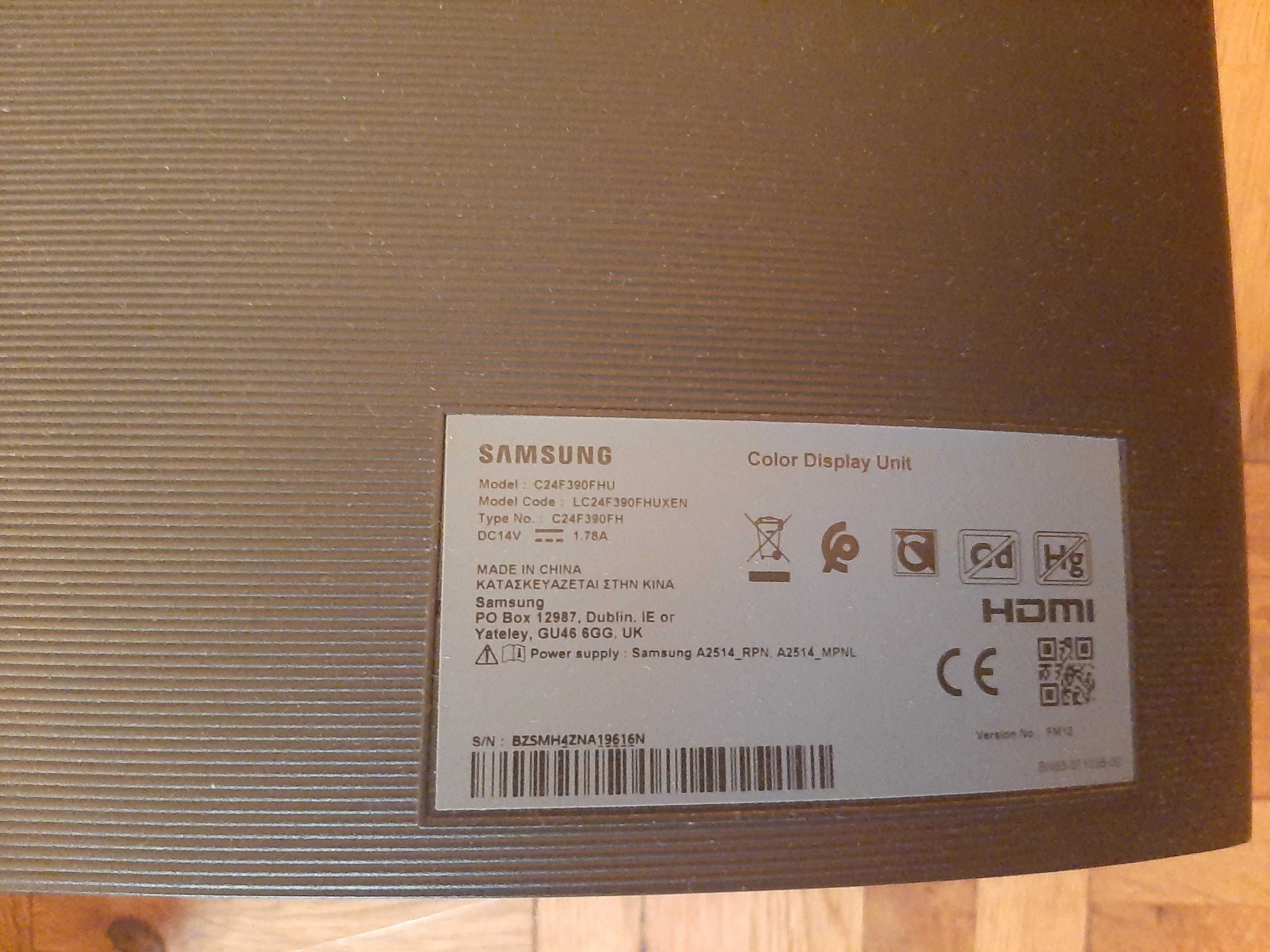 Monitor Samsung C24F390FHUX Curved