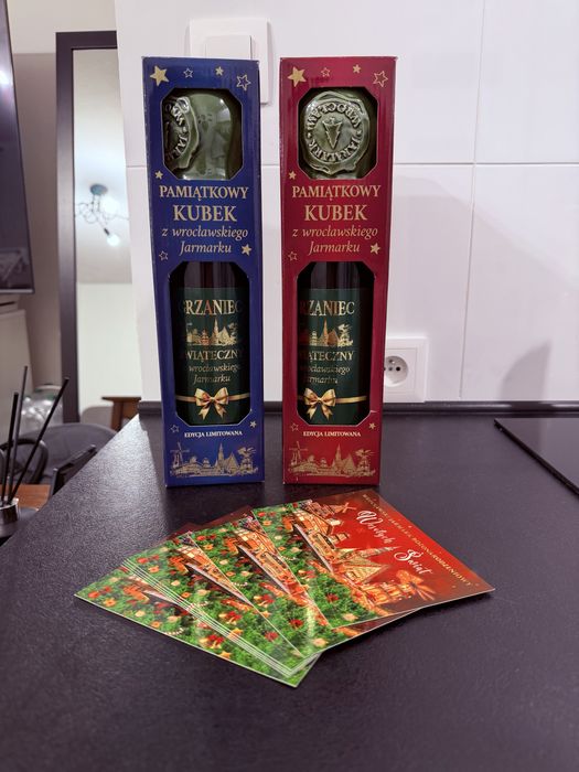 Pamiątkowy kubek z wrocławskiego jarmaku 2025 edycja limitowana kartka