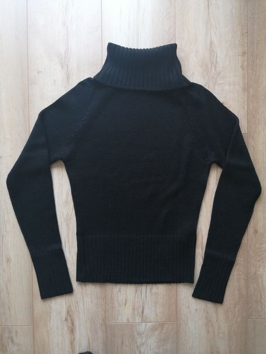 Sweter sweterek z golfem czarny, golf, ciepły Terranova r. S