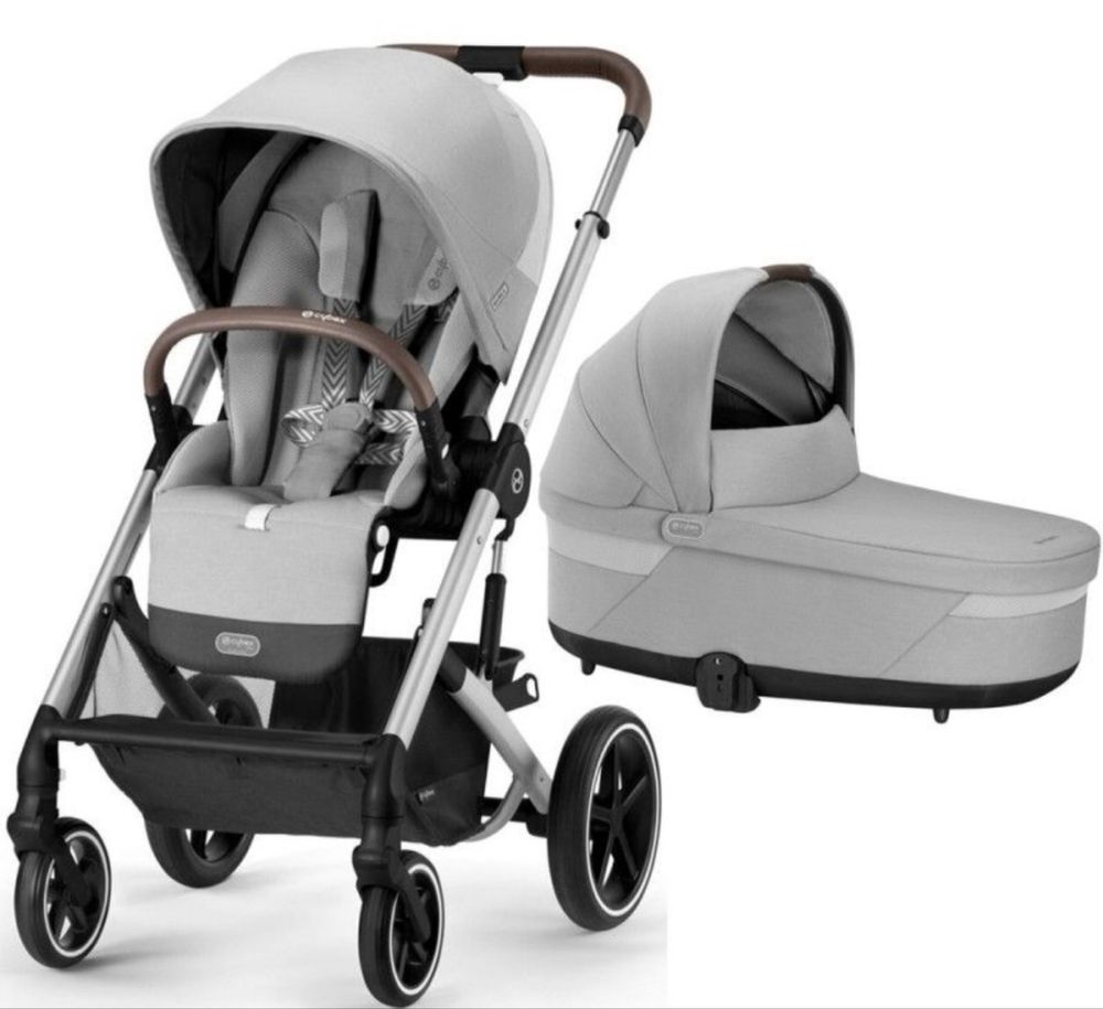 Коляска Cybex Balios S Lux Silver 2 в 1 Stone Grey.
