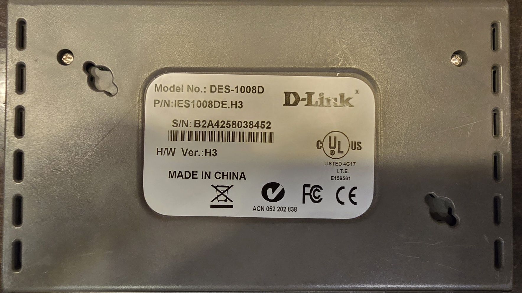 Коммутатор локальної мережі (Switch) D-Link DES-1008D