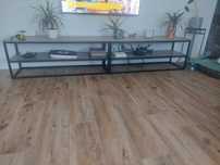 szafka tv beton metal szara czarna loft industrialna