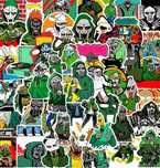 Conjunto de 50 autocolantes variados MF DOOM