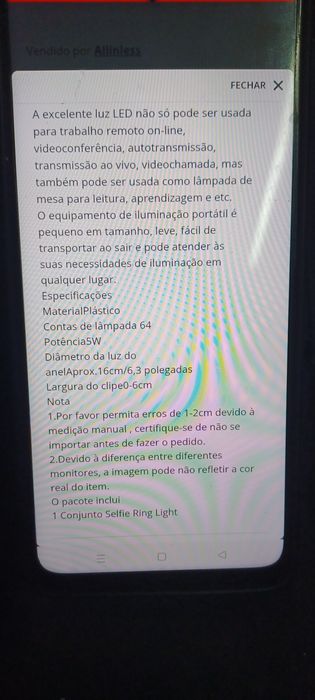 Ring Light (Anel de  Luz)