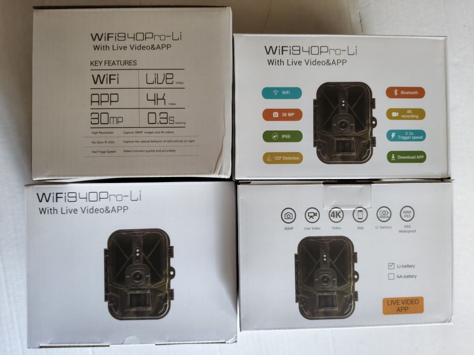 Фотоловушка Suntek WiFi HC-940 Pro Li 4K с аккумулятором, фотопастка