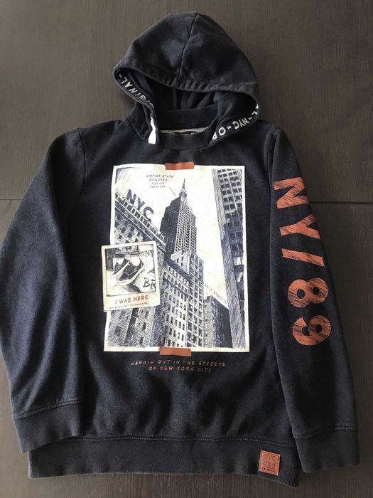 Hoodie azul com estampado para rapaz, Tiffosi