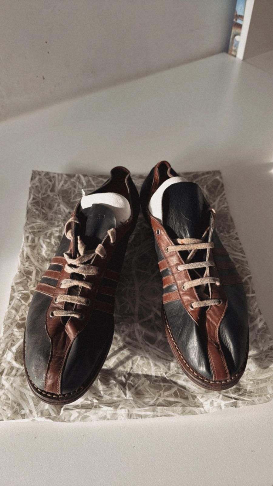 Unikatowe zabytkowe buty na bieżnie vintage
