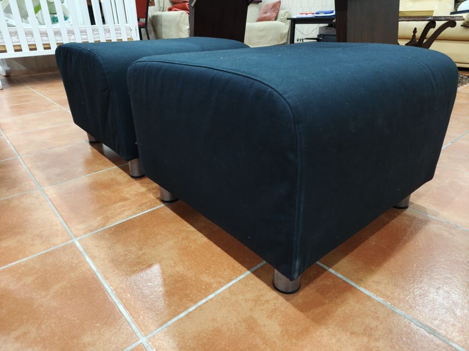 2 Puffs IKEA – Preto – Muito Bons – 45€ o Par