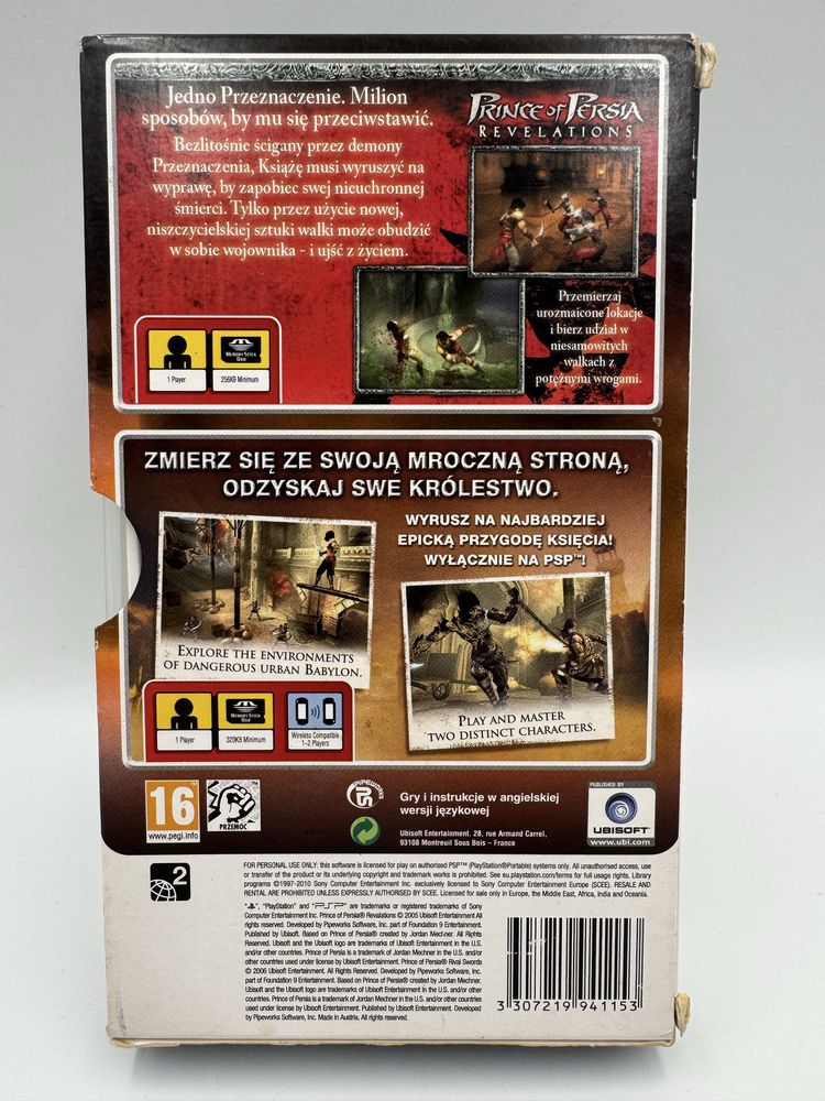 Action Pack Prince of Persia Rival Swords Revelations PSP Gwarancja
