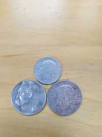 3 Stare srebrne monety z okresu II RP bzm !!!