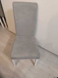 Krzesła szare z białymi nogami, model Mario cosmic (4szt)