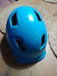 Kask rowerowy chłopięcy niebieski 48-52 cm.
