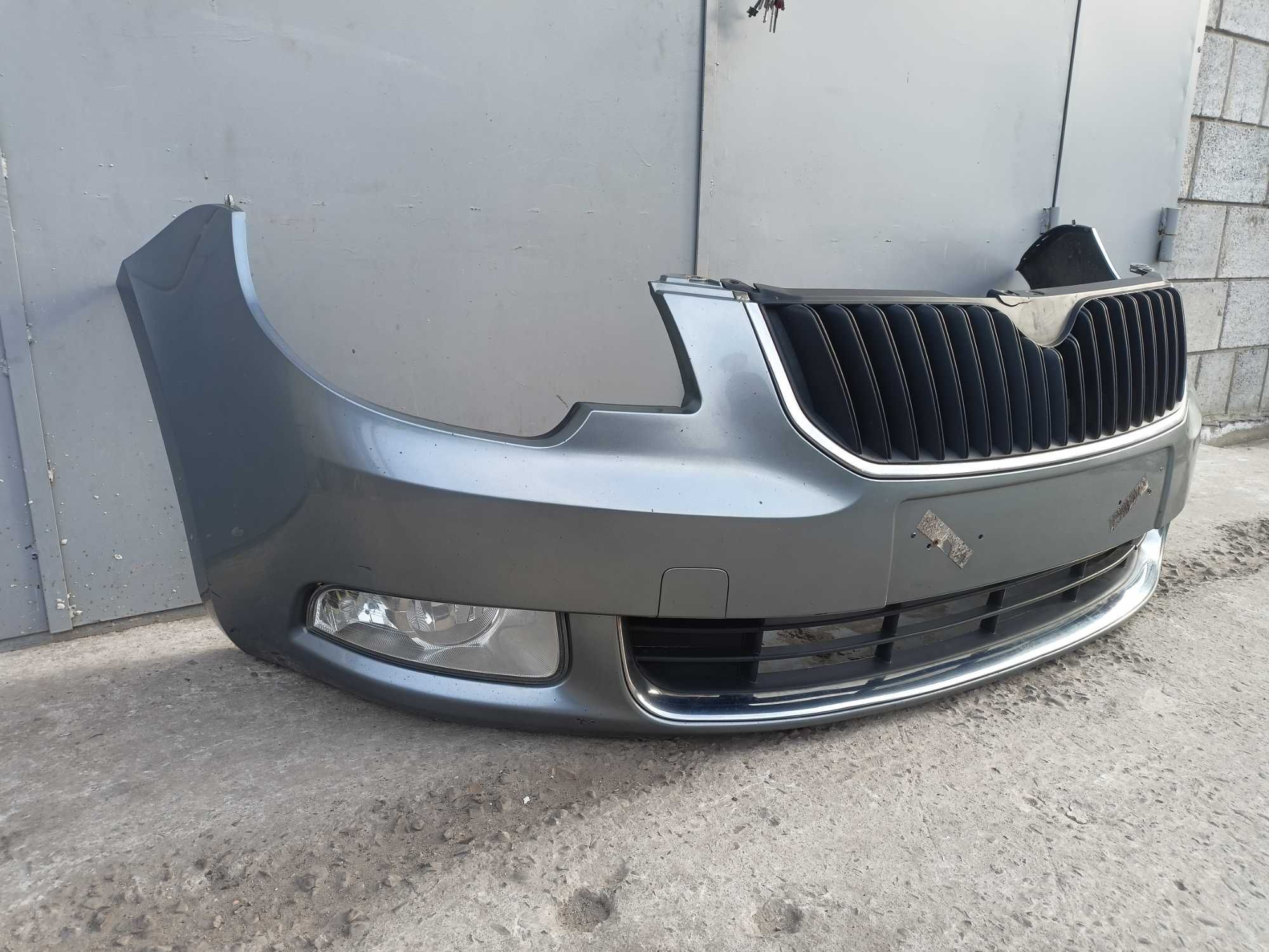 Бампер передній Skoda Superb 2 Шкода Суперб 2 В зборі Колір 2G2G LF8L