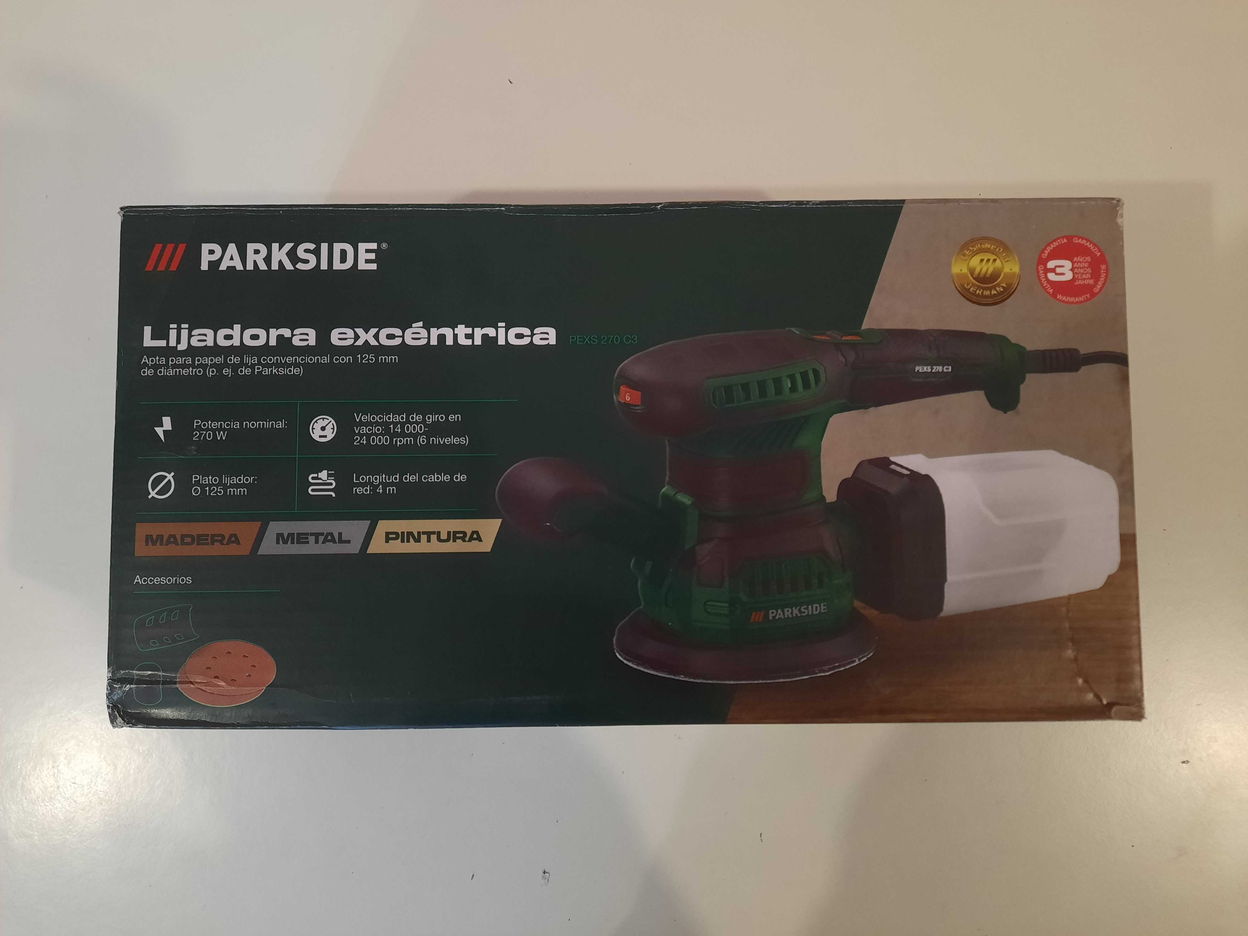 Ексцентрикова шліфувальна машинка Parkside PEXS 270 C 3