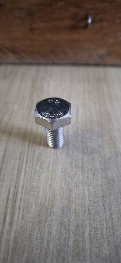 ŚRUBA M10 X 25 mm z łbem sześciokątnym NOWA A2 - 70 sześciokątna