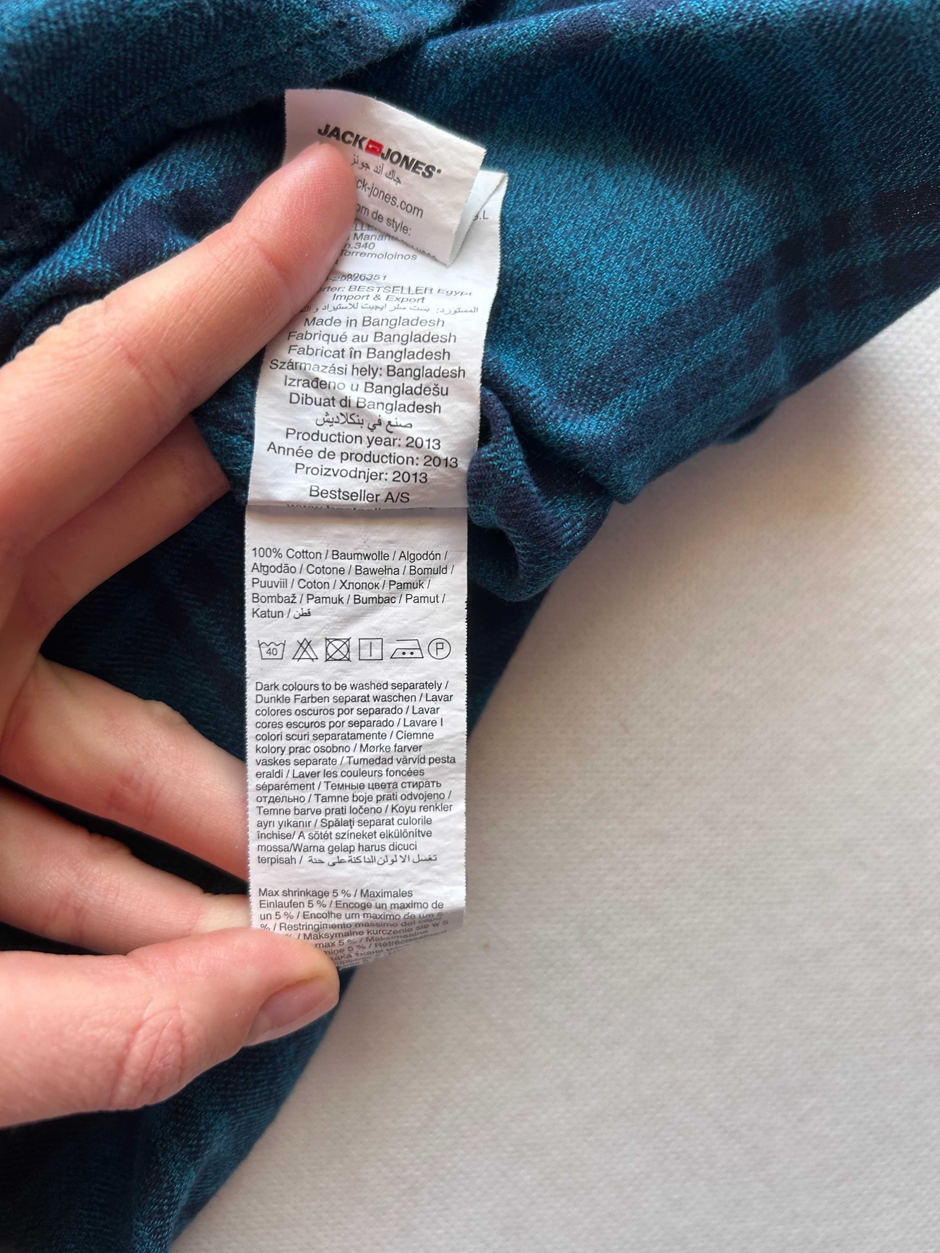 Jack & Jones _ Flanelowa koszula S _ 100% bawełna