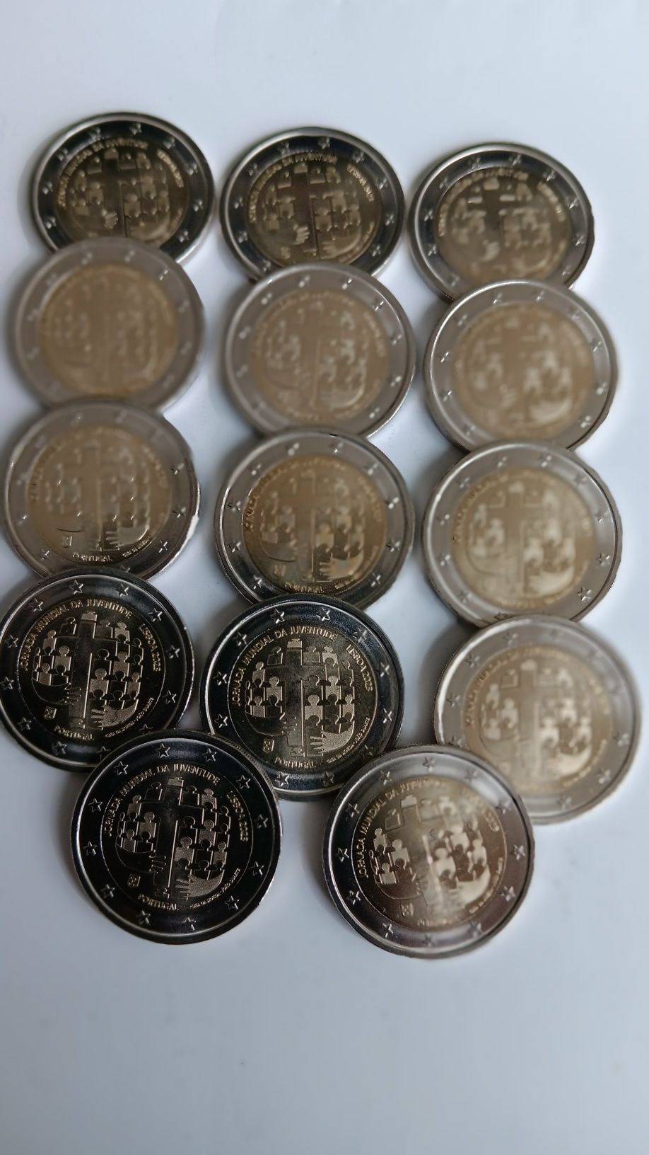 14 moedas de 2 euros jornadas da Juventude