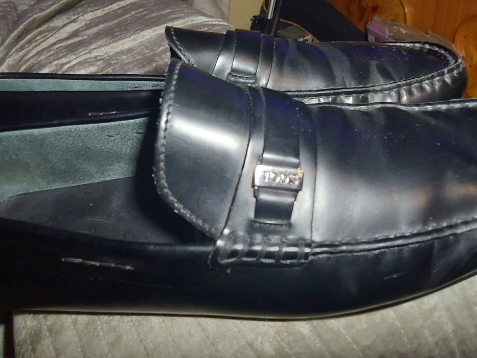 Туфли мокасины кожаные черные Tod's p.45 (30 cm)