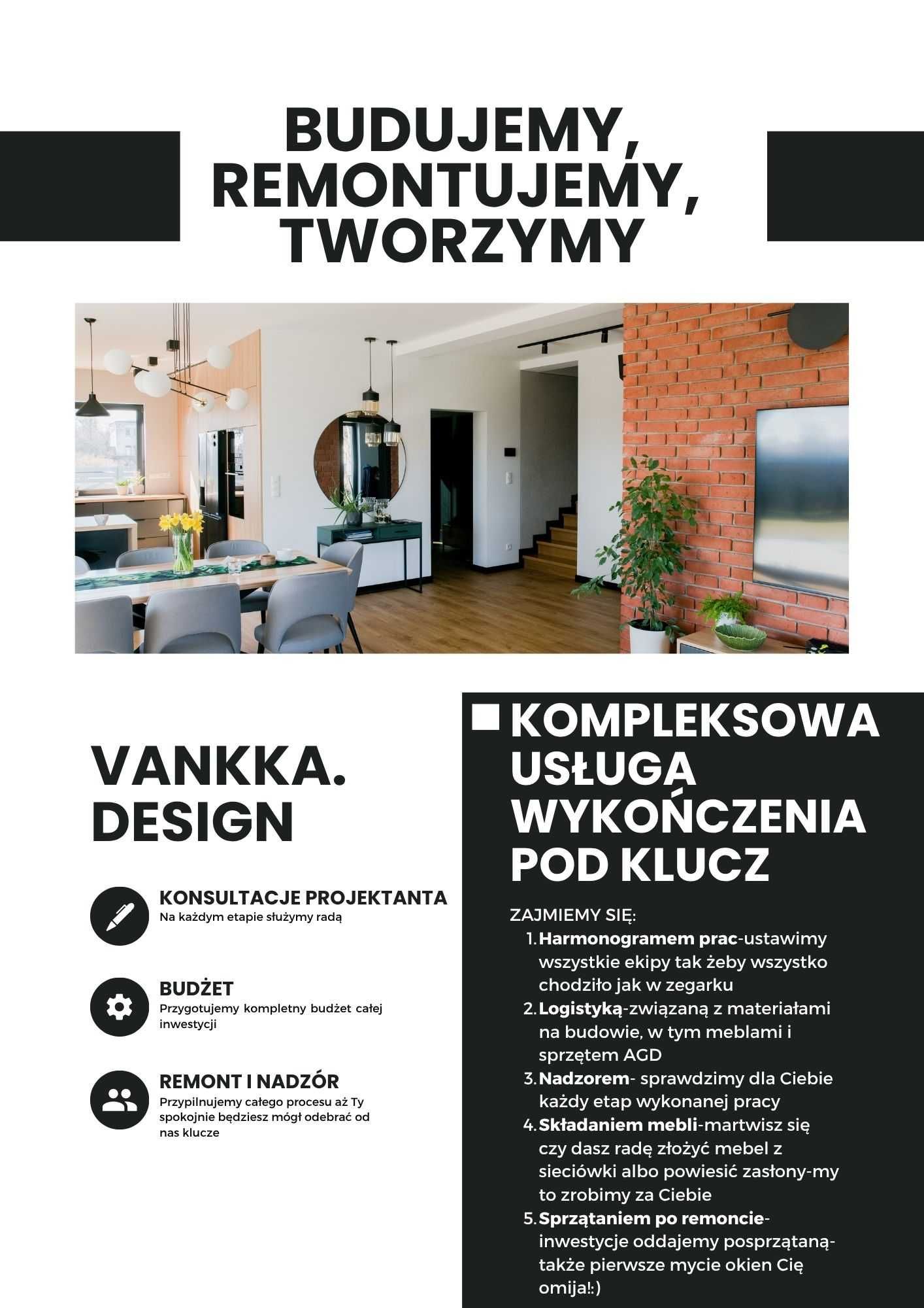 Remonty, wykończenia pod klucz