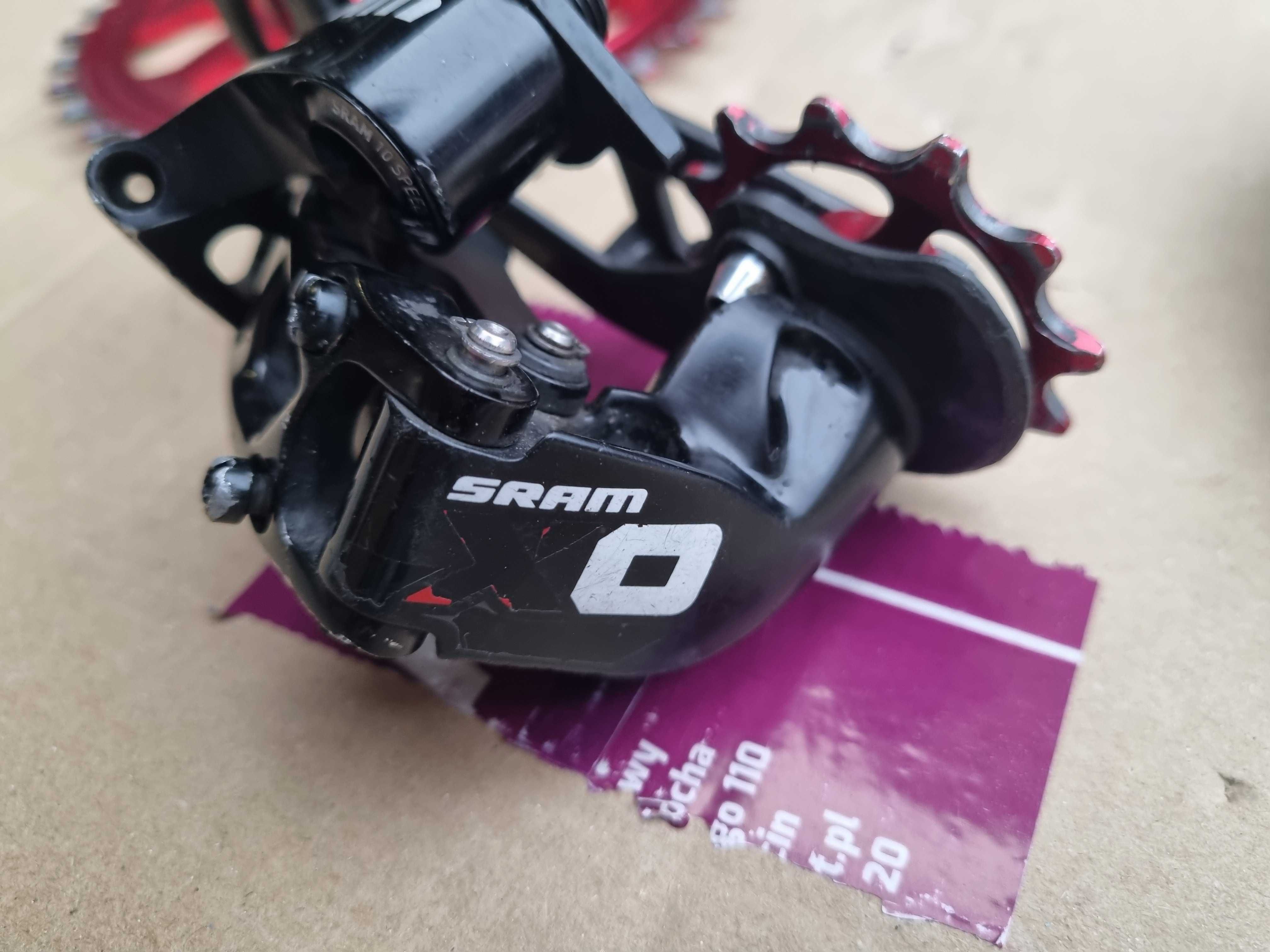 Sram X0 10s napęd przerzutka manetka tył kaseta łańcuch