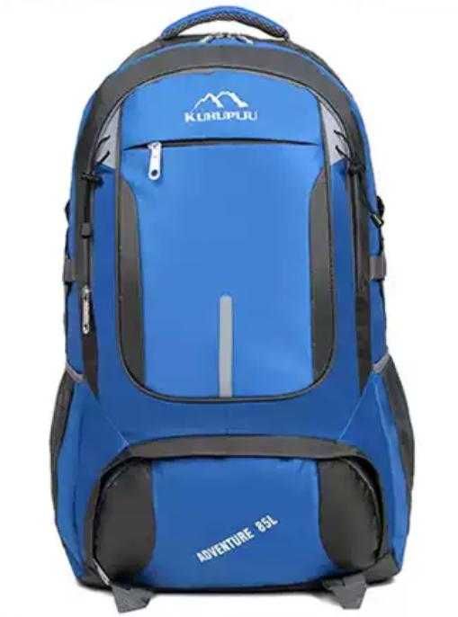 Nowy niebieski szary plecak turystyczny kempingowy wakacje XXL 80l 85l
