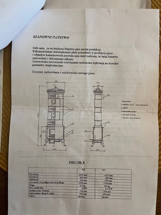Piec kominek retro antyk koza żeliwny kornak