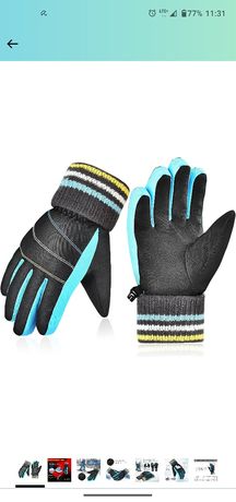 Rękawiczki zimowe Rękawice narciarskie dziecięce ciepłe 5 6 7 lat