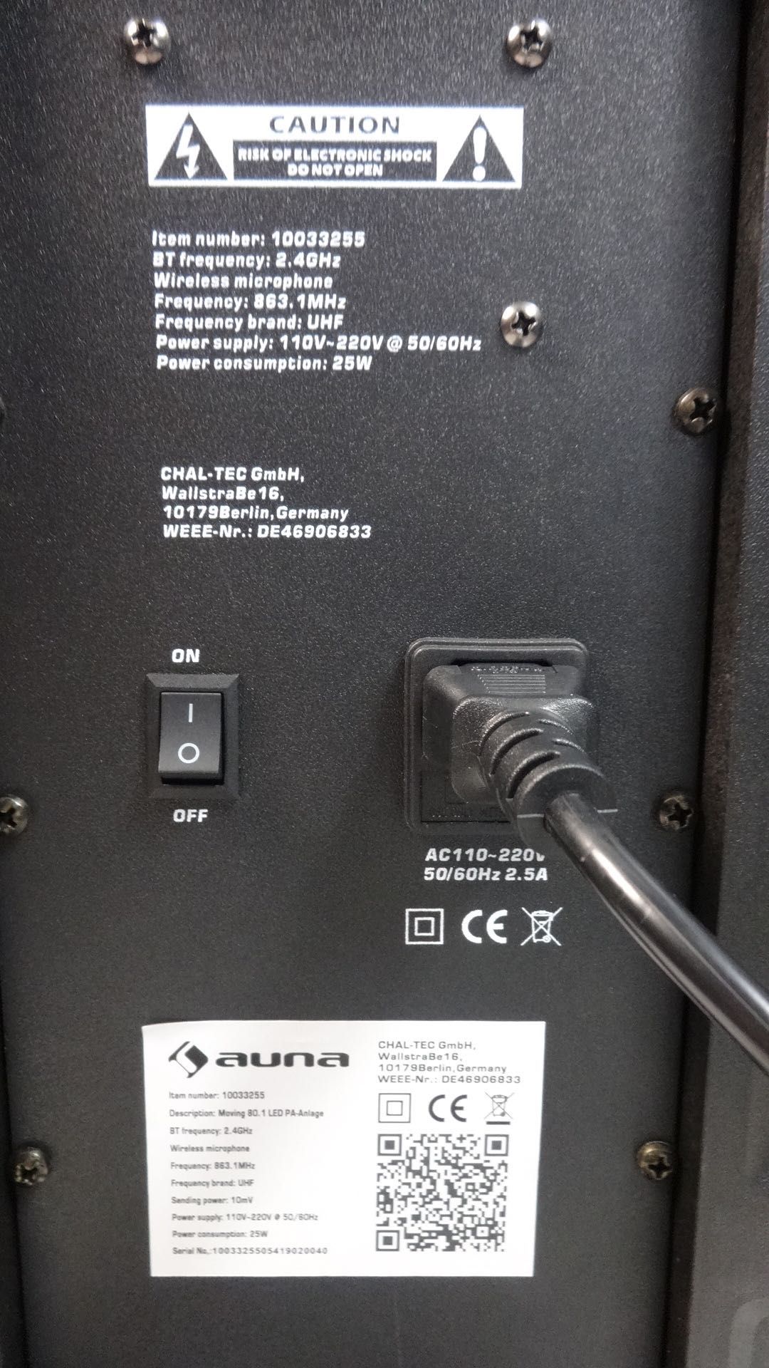 Głośnik karaoke LED