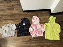 4 bluzy rozpinane z kapturem rozm 110