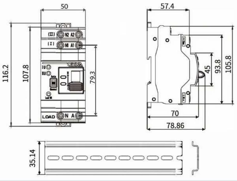 АВР Geya 2p 63A жея гея авр
