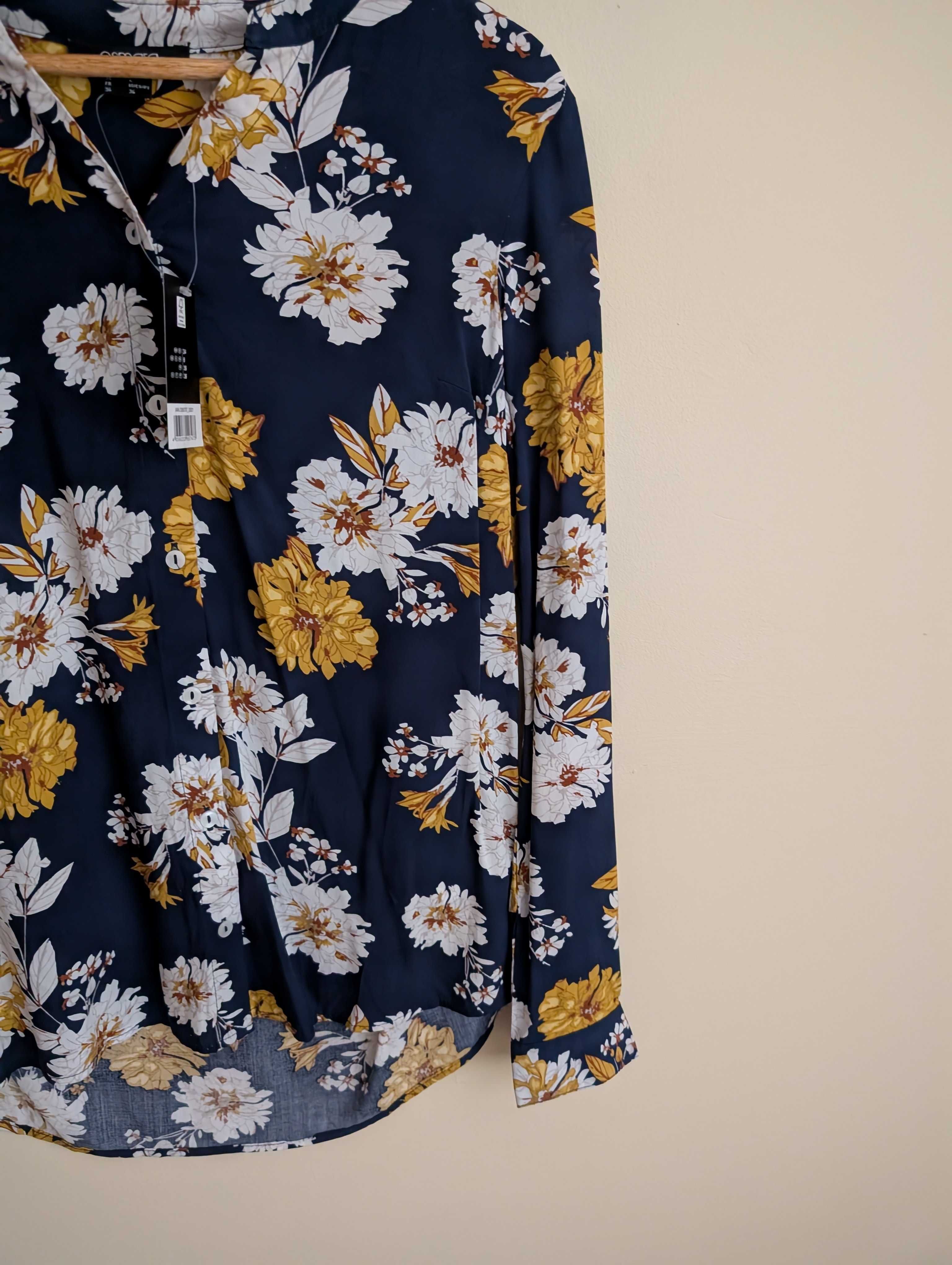 Granatowa, elegancka bluzka Esmara 34[XS]