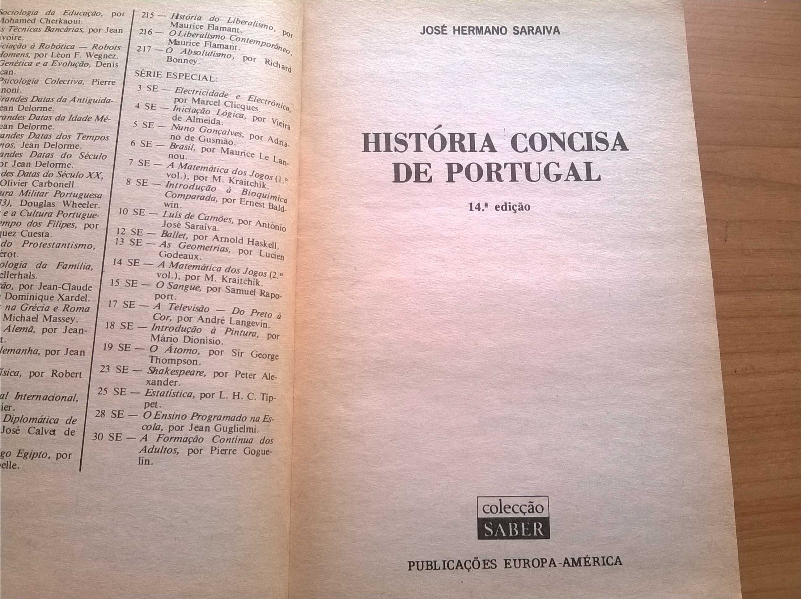 História Concisa de Portugal - José Hermano Saraiva (portes grátis)