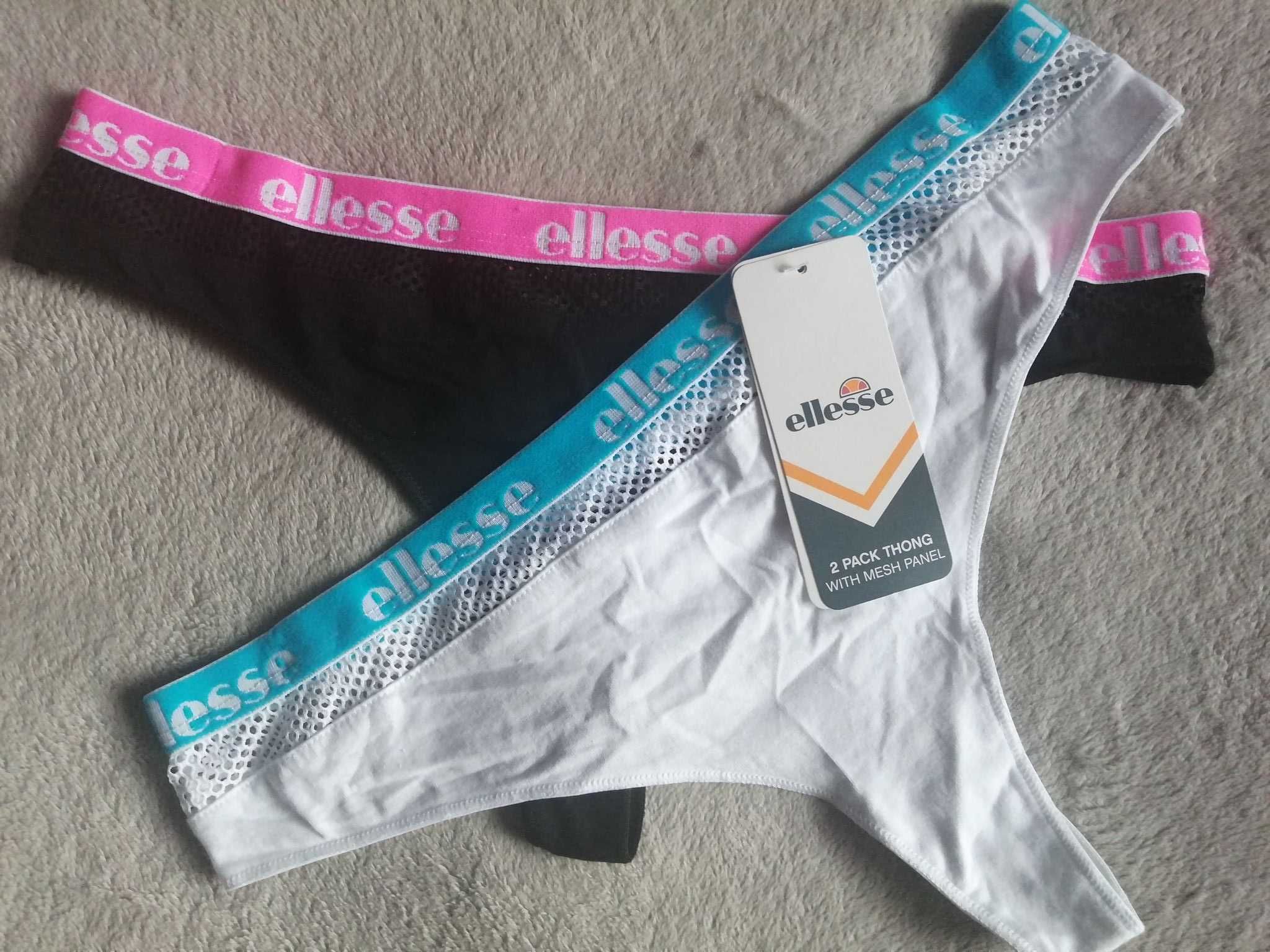 ELLESSE 2 x Thong Nowe Stringi Majtki Damskie E 40 Oryginalne 100%