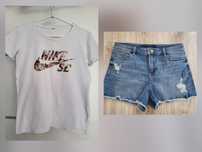Szorty krótkie spodenki C&A 38 M gratis T-shirt Nike biały S/M