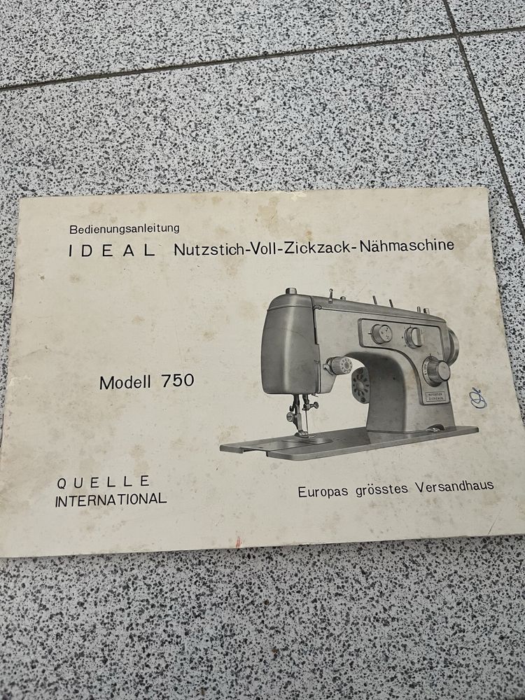 Máquina Costura Vintage Ideal Modell 750