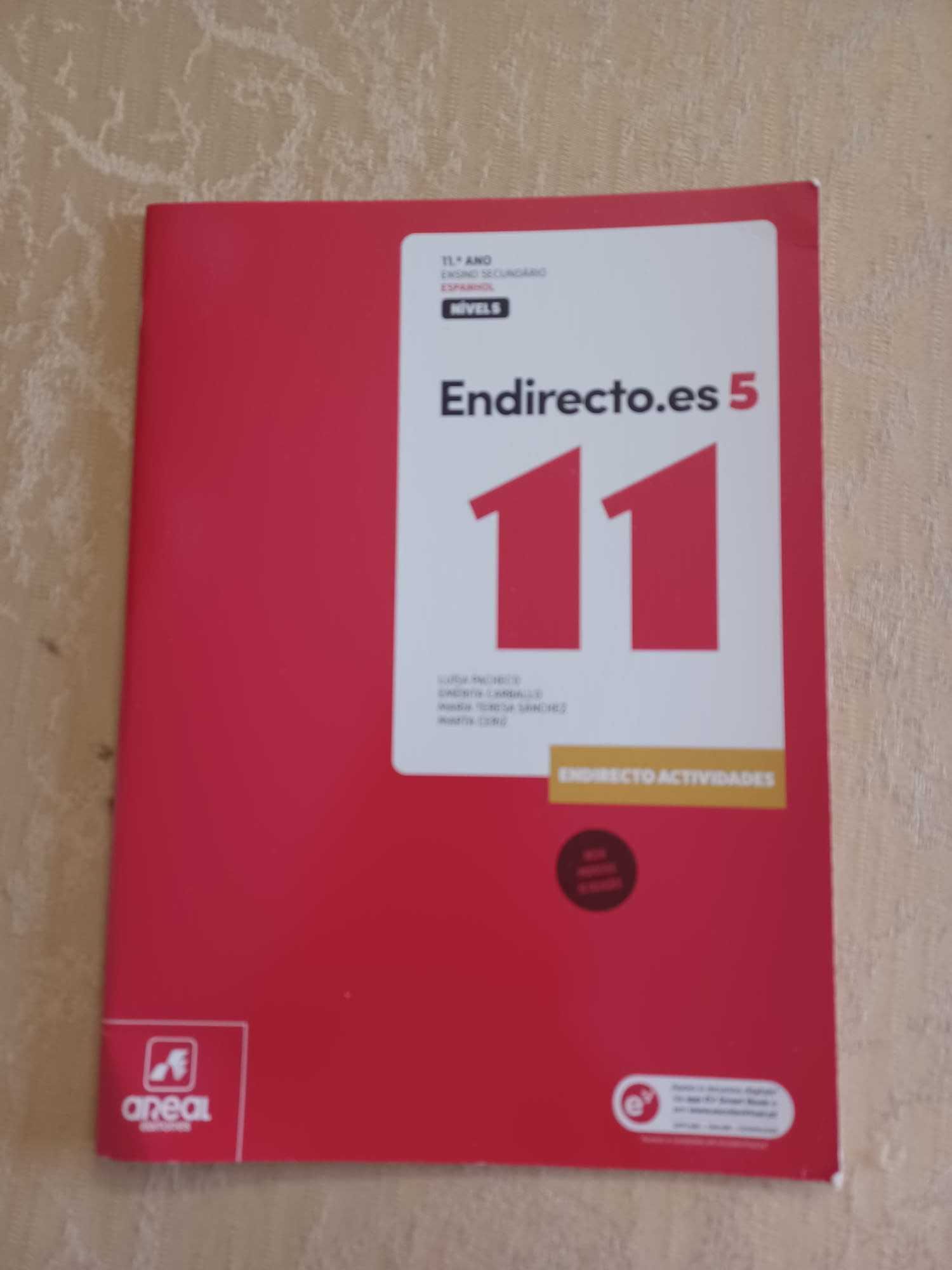 Caderno - Endirecto.es 5 - Espanhol - 11.º Ano  (NOVO)