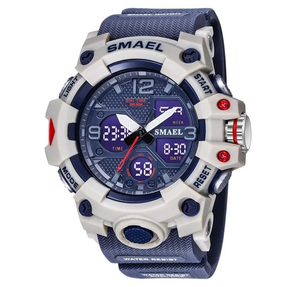 Zegarek Smael analogowo cyfrowy sportowy militarny wodoszczelny WR50
