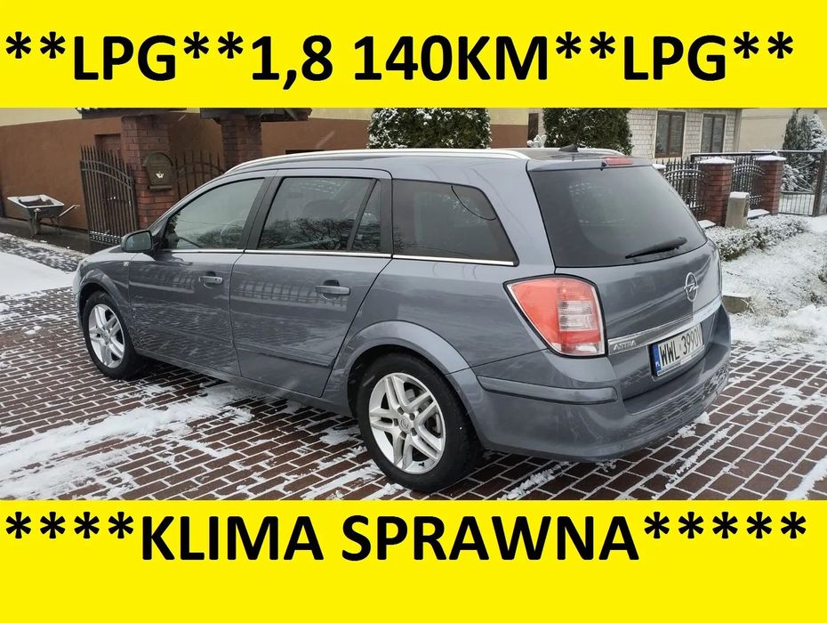 Opel Astra *LPG*1,8 140KM*Klima sprawna*stan idealny*4x ELEKTRYCZNE SZYBY*