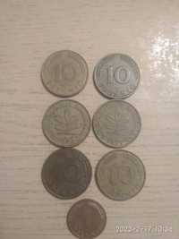 Монеты Германии pfennig,  deutsche mark