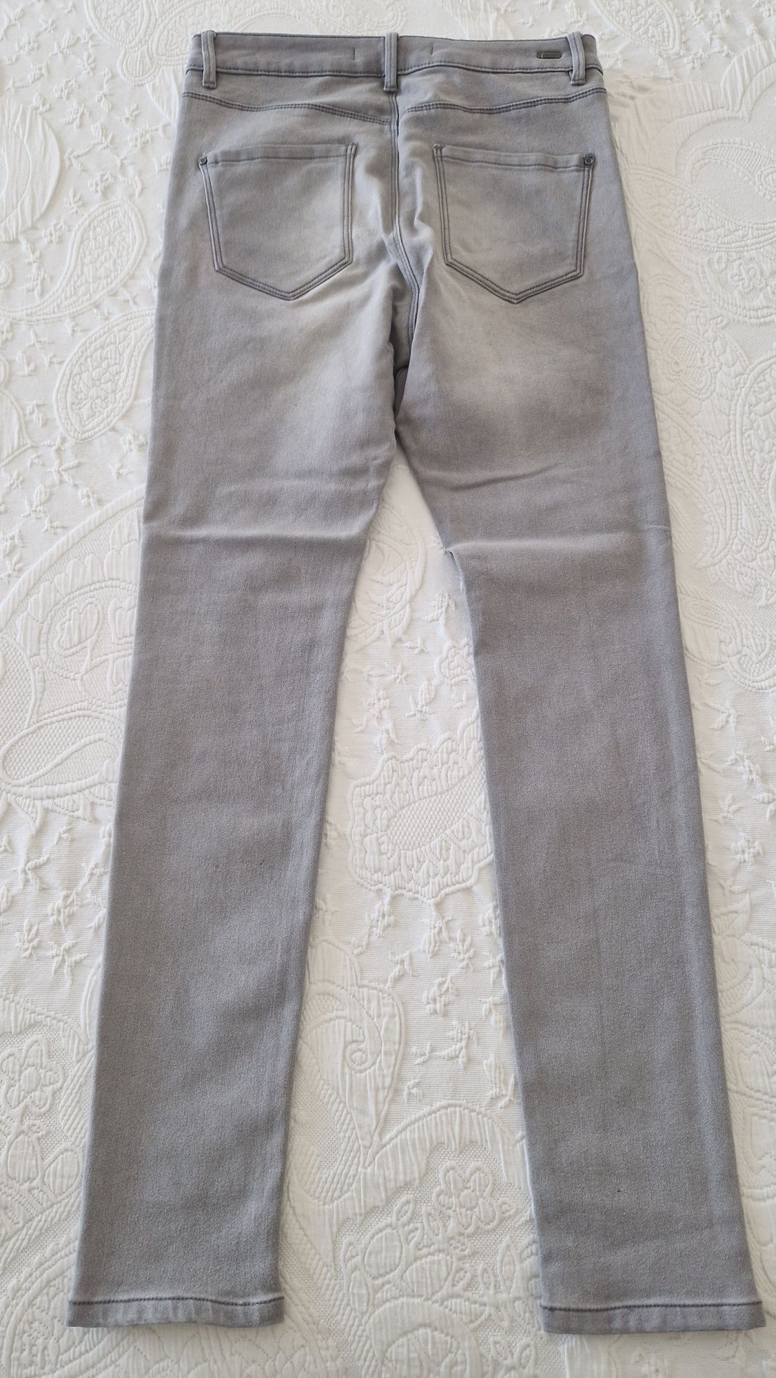 Calças ganga skinny Lefties cinza tamanho 40