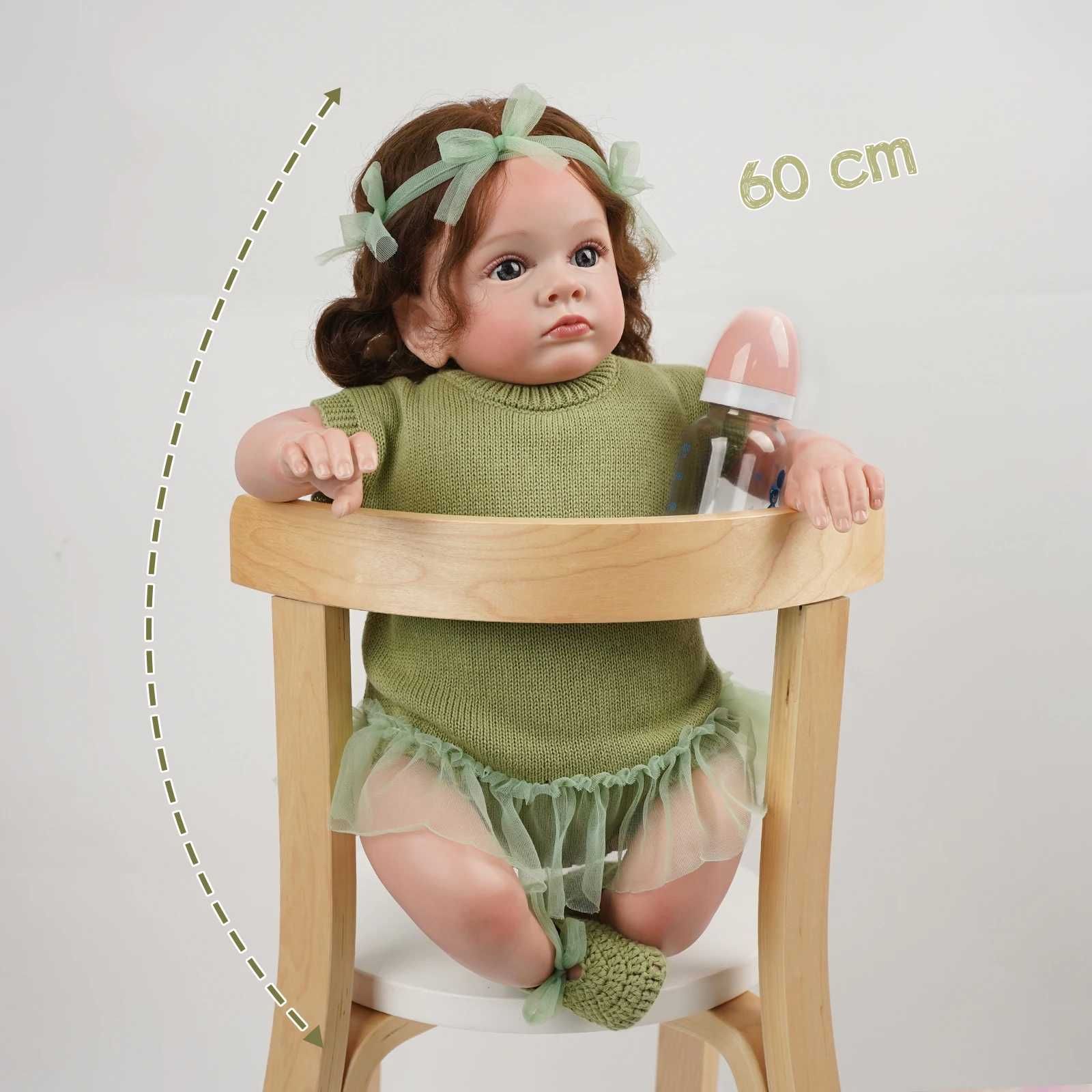 OGROMNA Lalka 60CM Dziewczynka Wodoodporna Komplet Akcesoriów